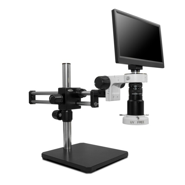 Macro Digital Inspection System With Compact LED On Dual Arm Stand